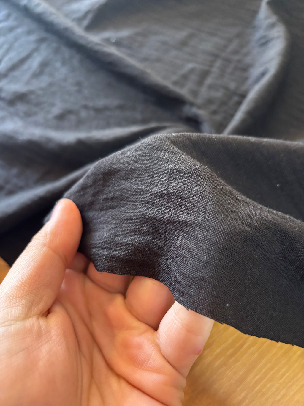 MISTO COTONE E POLIESTERE EFFETTO LINO