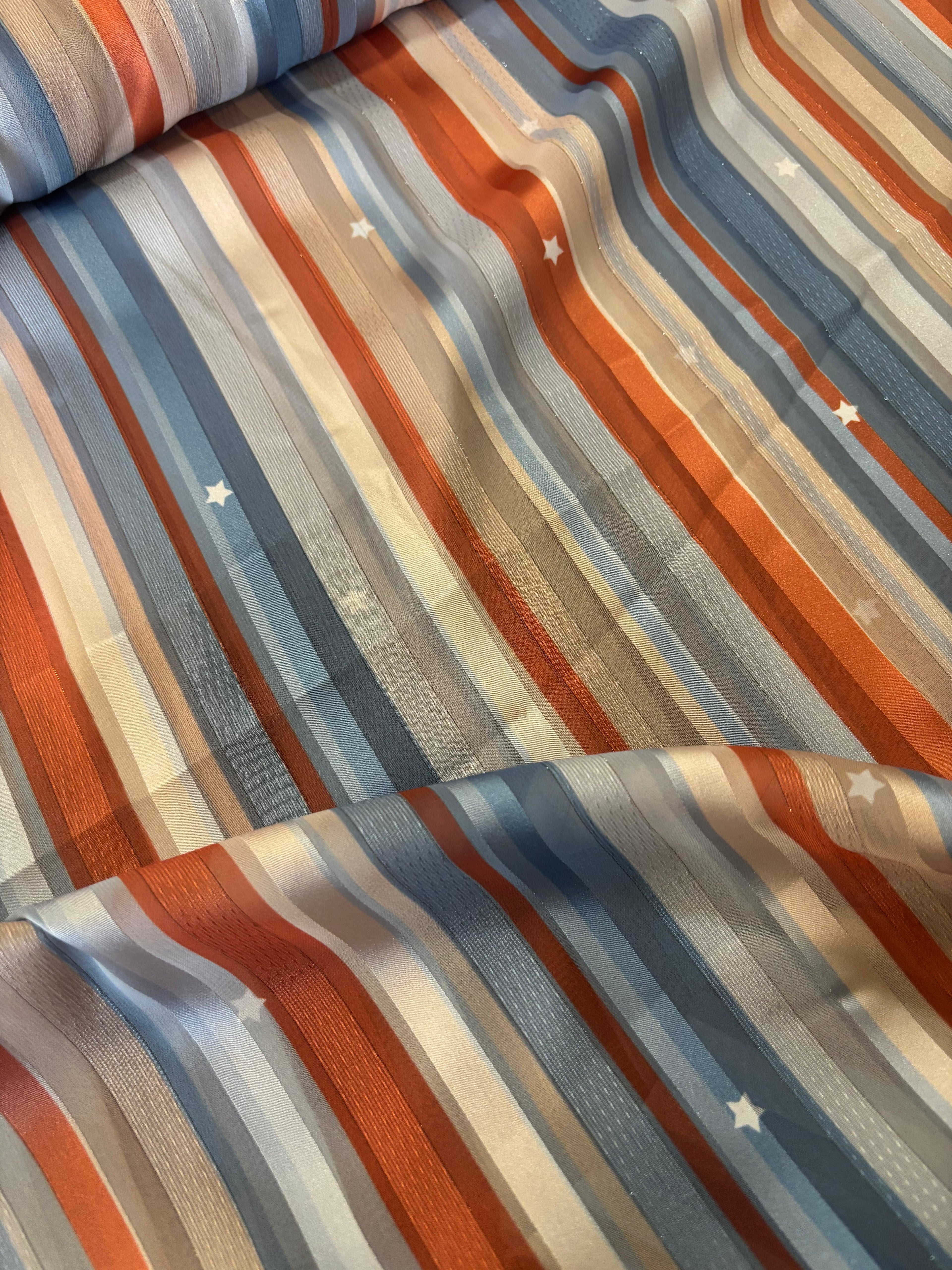 GEORGETTE MIXED SATIN STELLE