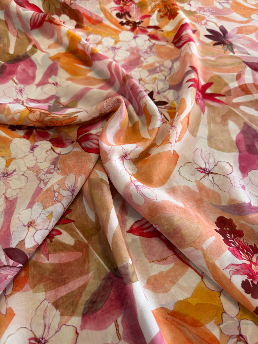 CHIFFON MANO SETA FLOREALE