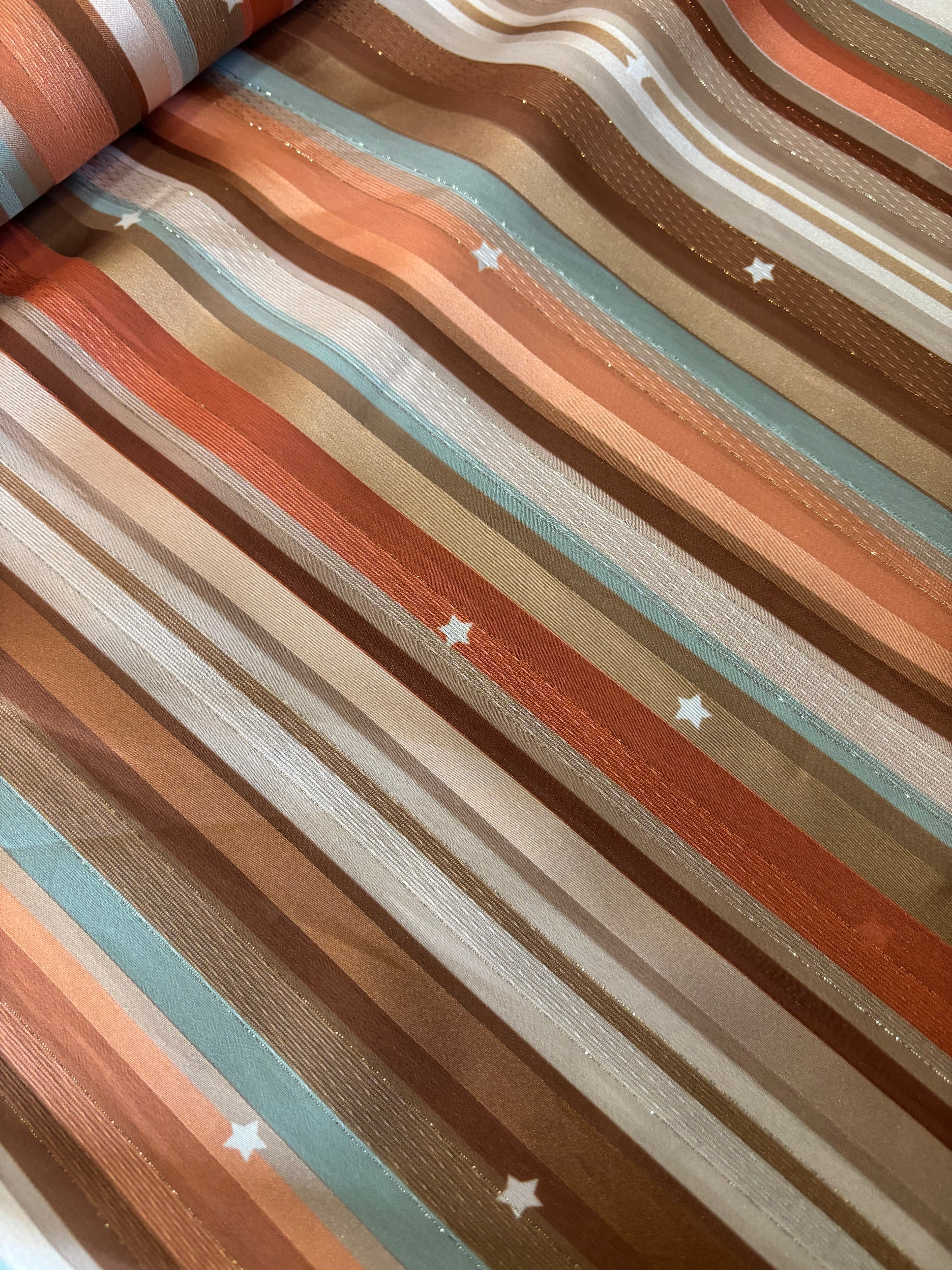 GEORGETTE MIXED SATIN STELLE