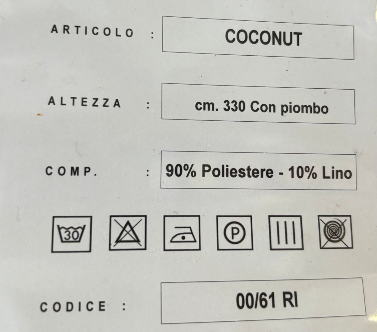 TESSUTO TENDA “COCONUT”