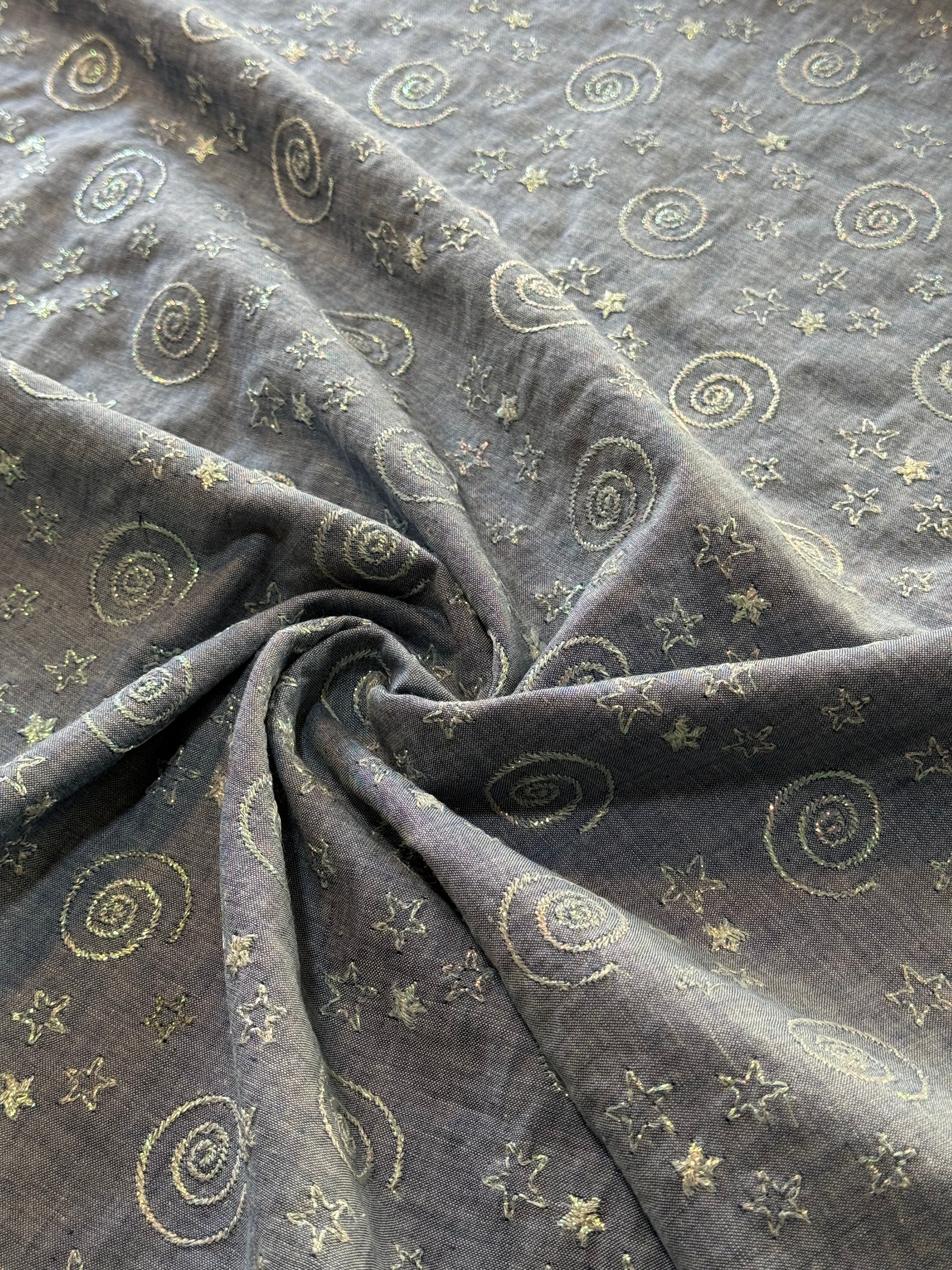 100% COTONE RICAMATO LUREX