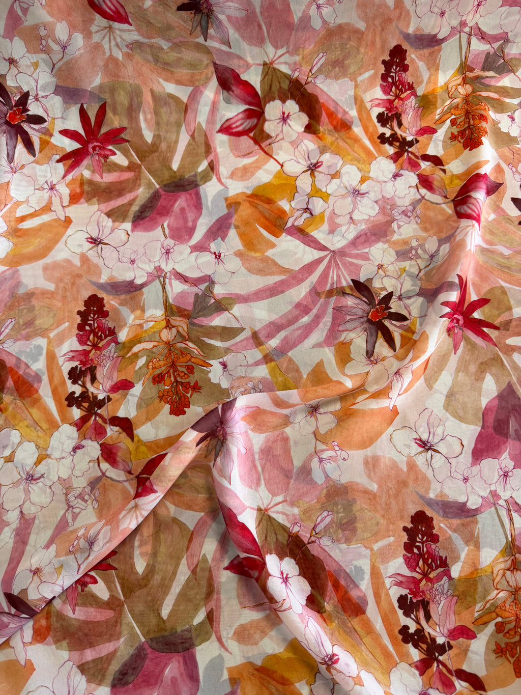 CHIFFON MANO SETA FLOREALE