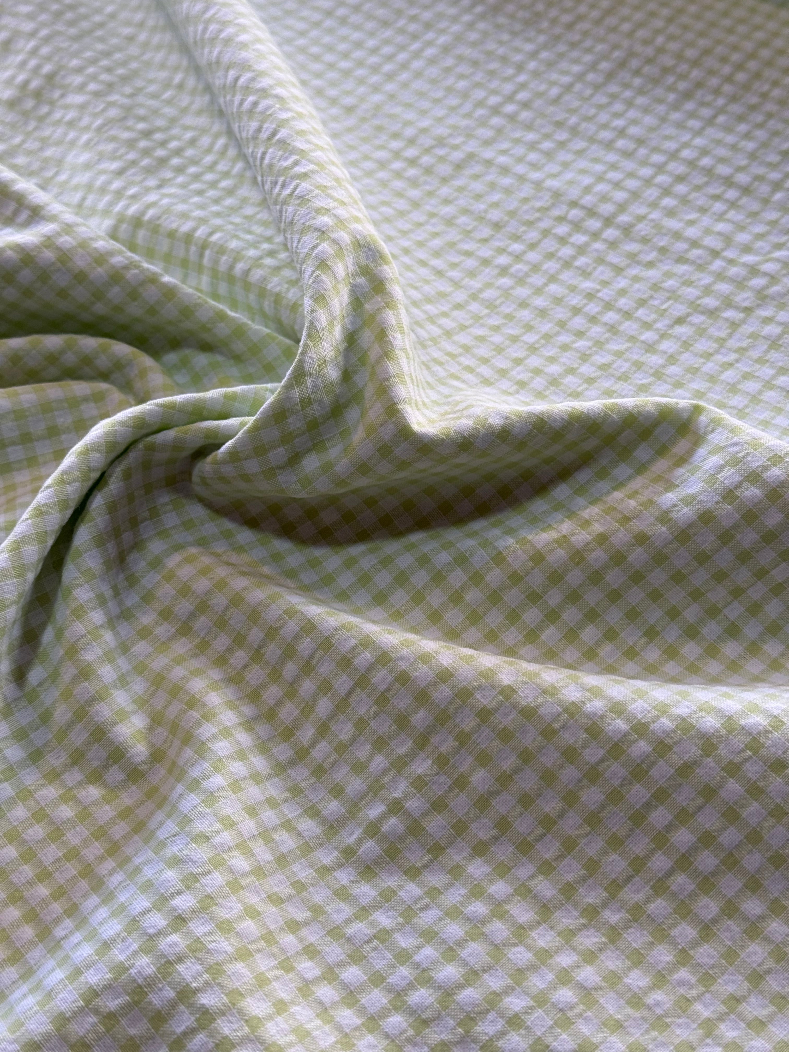 COTONE GOFFRATINO QUADRETTO VERDE