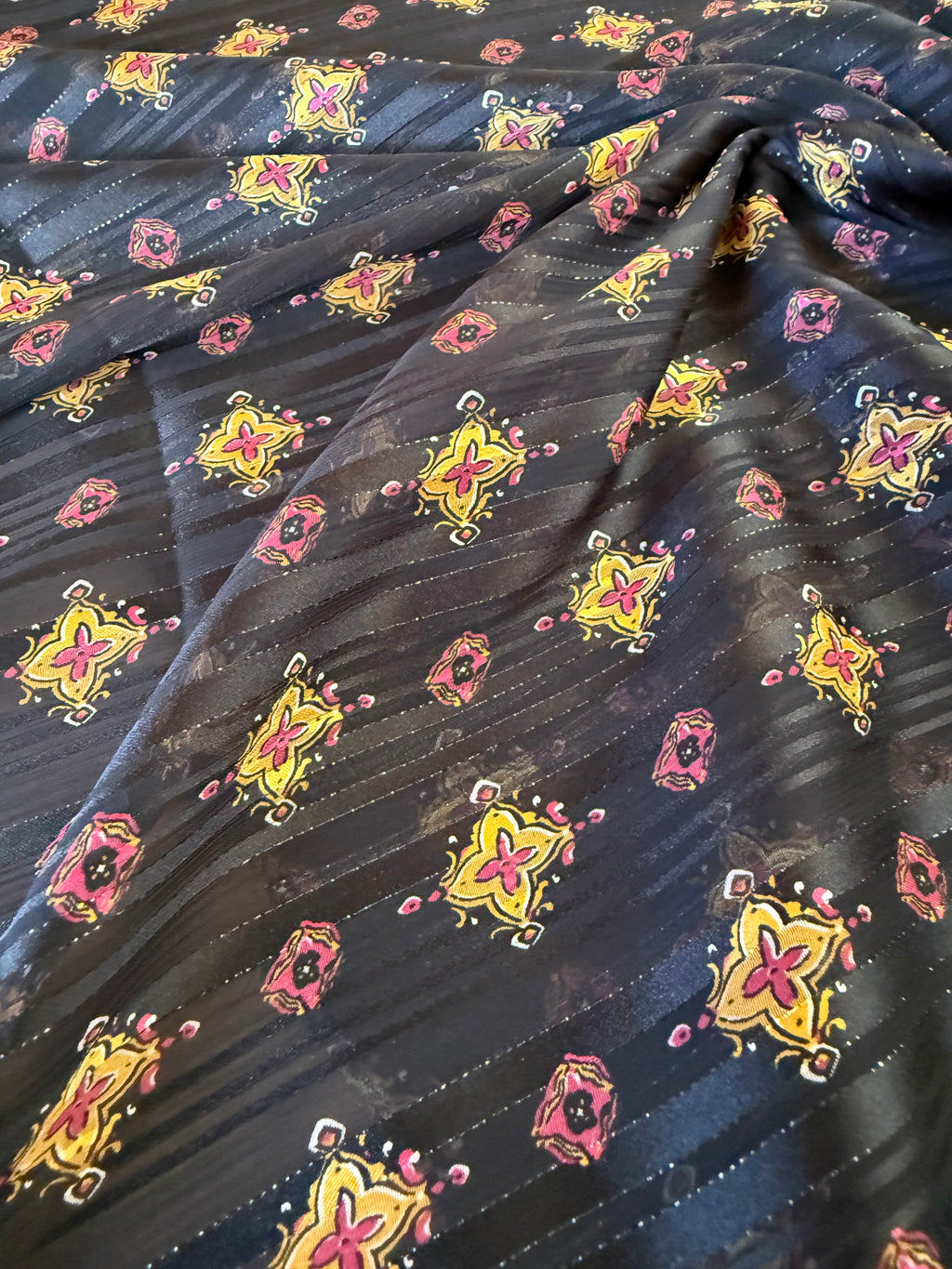 GEORGETTE MIXED SATIN FILO LUREX
